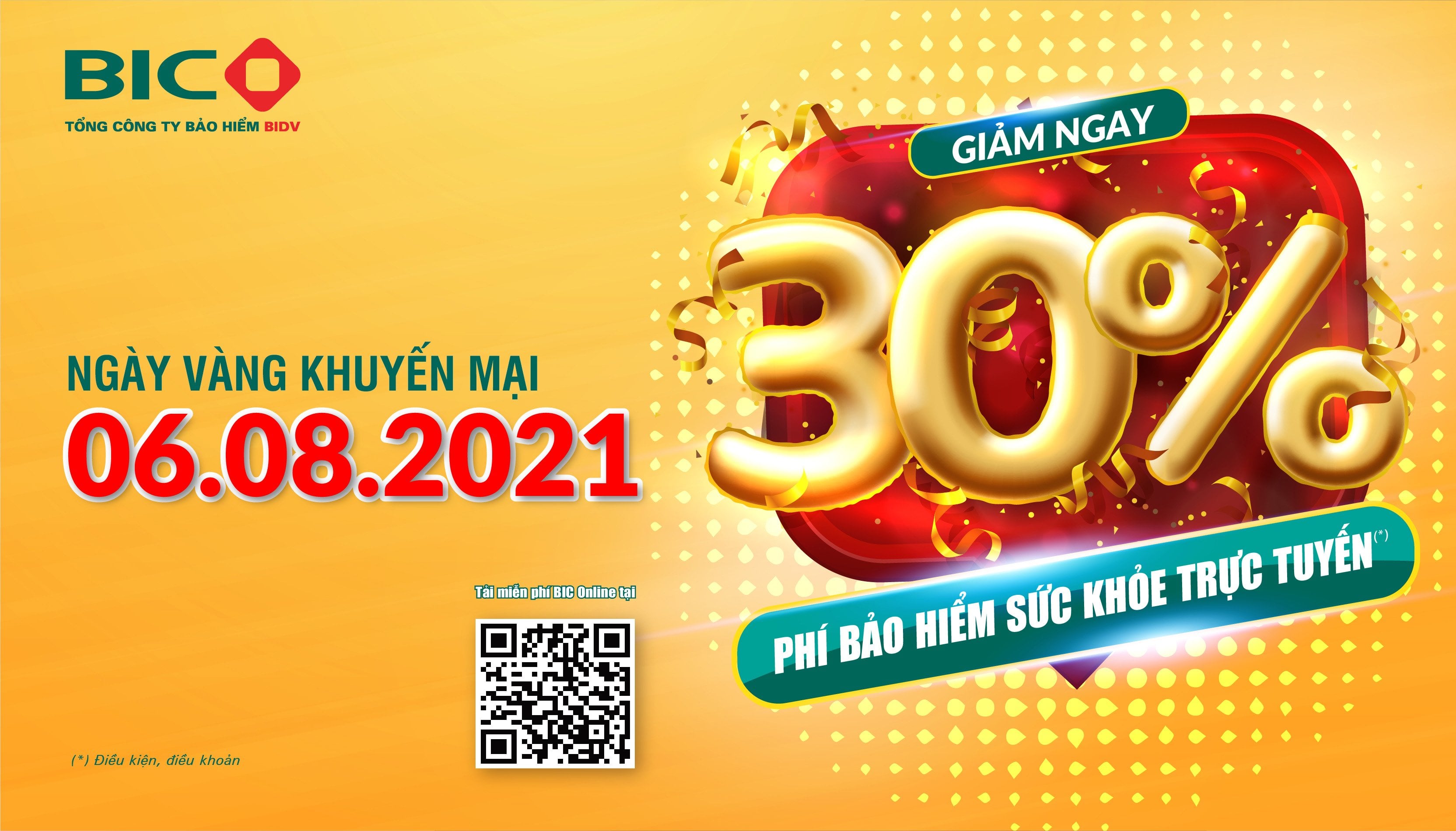 Ngày vàng 06.08.2021: Bùng nổ ưu đãi cùng bảo hiểm sức khỏe BIC