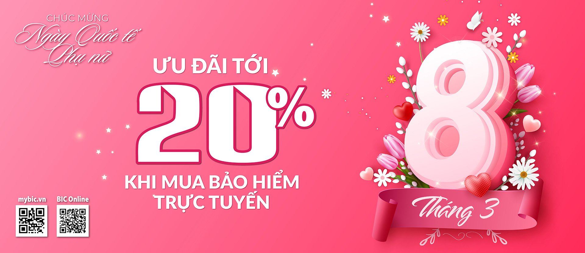 BIC ưu đãi tới 20% phí bảo hiểm nhân ngày Quốc tế Phụ nữ 8/3